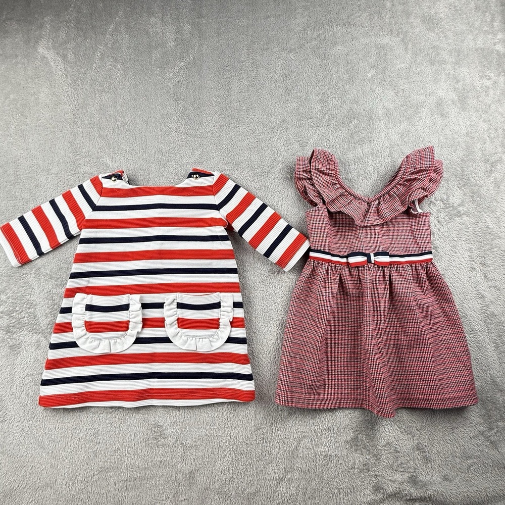 Janie and Jack Dresses 18-24 Months Red White Blue Patriotic Coastal Preppy Lot